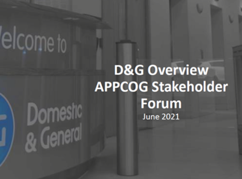 Reads: D&G Overview APPCOG Stakeholder Forum, June 2021