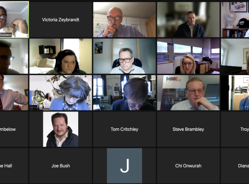 Screenshot from zoom meeting