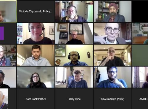 Screenshot from zoom meeting