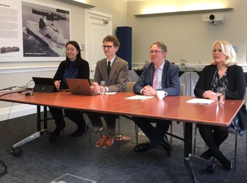 Left to right: Geena Vabulas, Robert McLaren, Paul Maynard MP, Anna Reeves