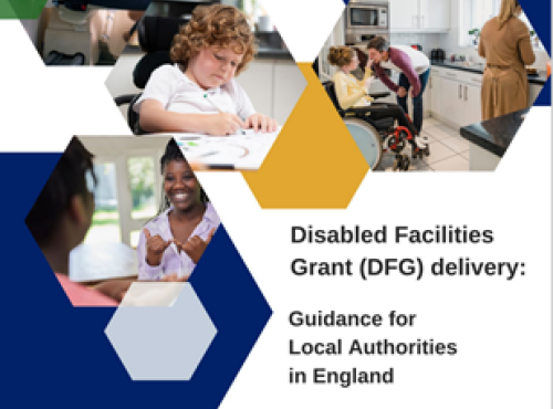 Disabled Facilities Grant (DFG) delivery: Guidance for Local Authorities in England. Guidance document front page.