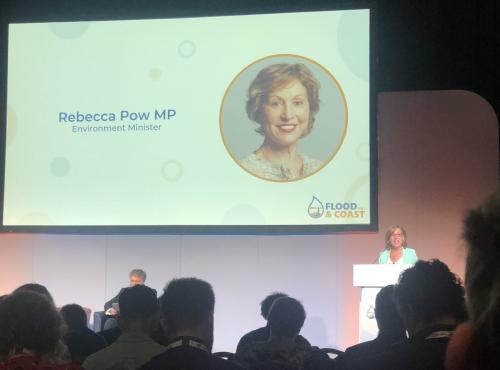 Photo of slide of Rebecca Pow MP 