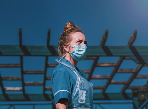 NHS worker in PPE