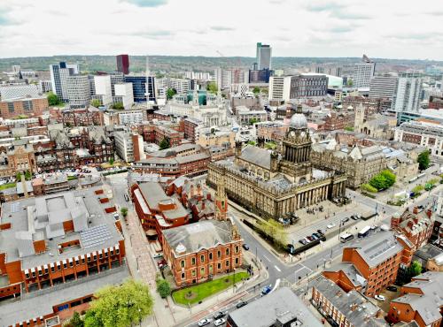 Image of central leeds from above