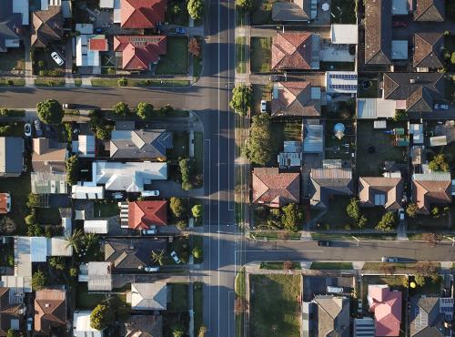 Grid of homes