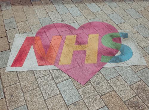 Image of NHS logo in a heart
