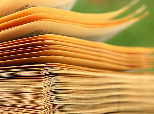 A stack of papers