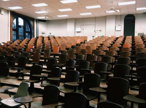 Empty university auditorium