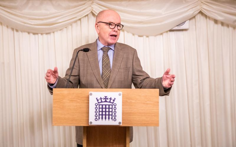 Jack Dromey MP giving a speech