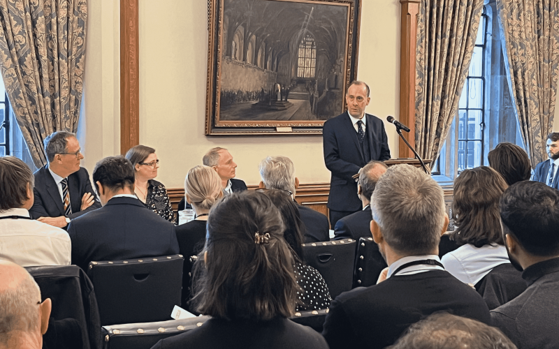 Lord Callanan addressing the audience