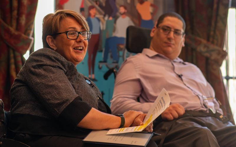 Baroness Tanni Grey-Thompson and Clive Gilbert