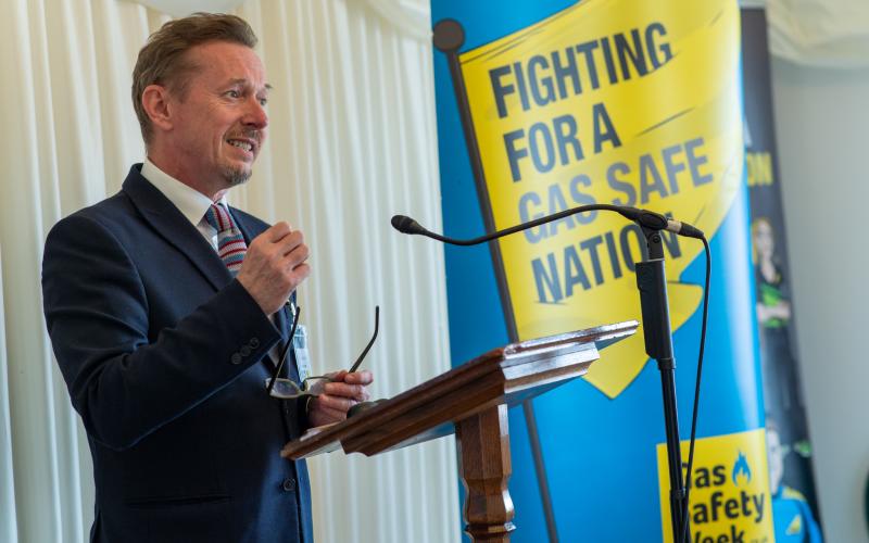 Speaker at the lectern