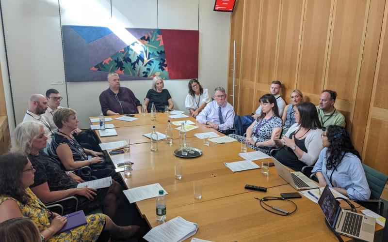 Participants at the APPG for Assistive Technology online and in-person meeting on technology use in Supported Employment