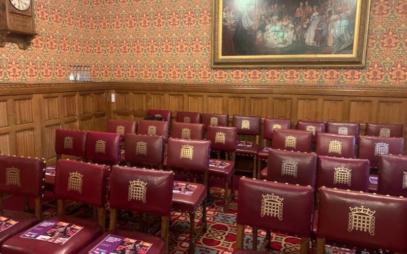 chairs with leaflets