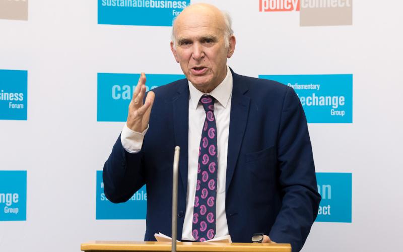 Sir Vince Cable MP speaks at our net zero Britain conference