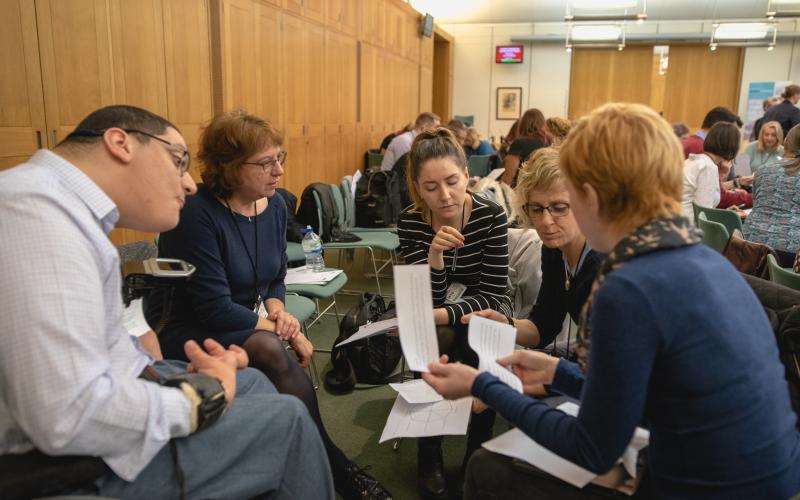 attendees complete interactive exercise