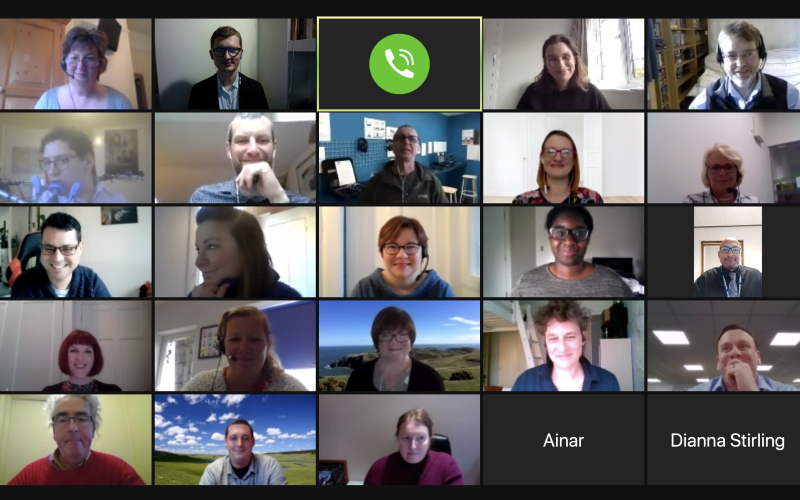 Screen shot of meeting attendees taken over Zoom