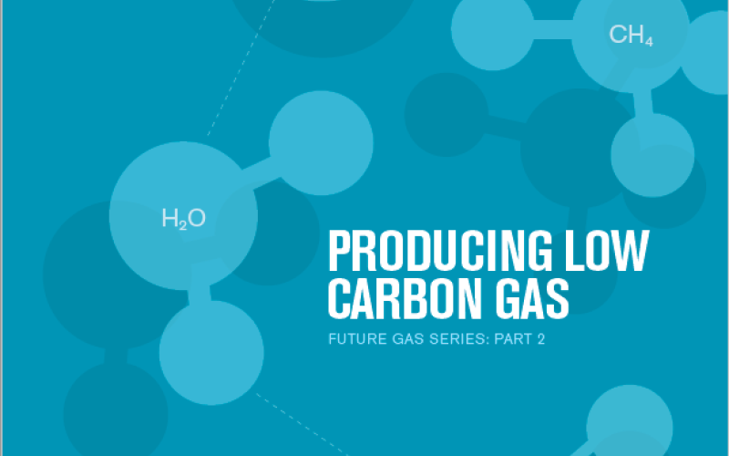Title page of the report 'producing low carbon gases'