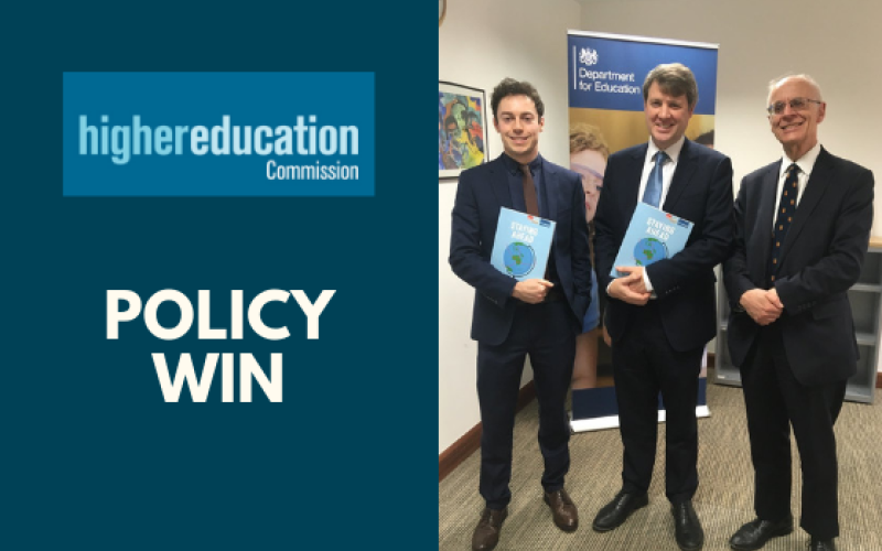 Policy Win: The HE Commission meet with Minister Chris Skidmore