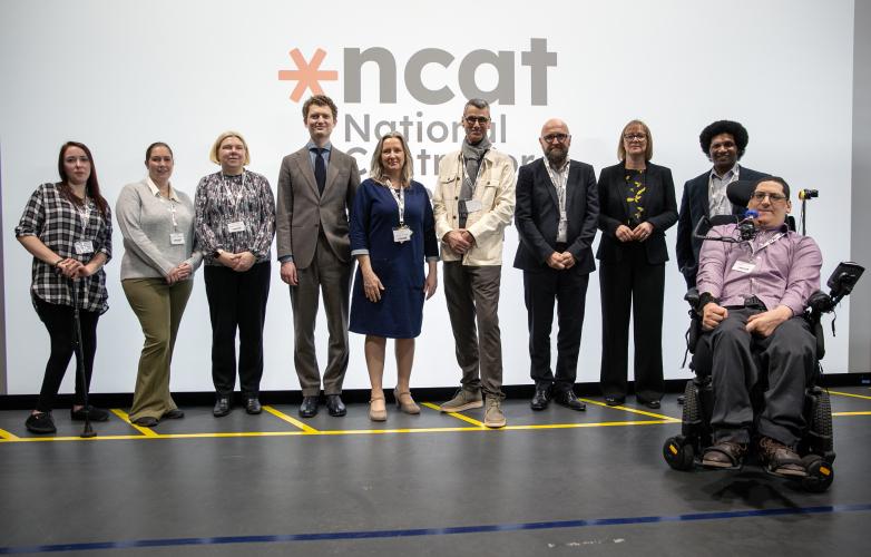 Clive, Robert and consortium partners lined up at the launch event for NCAT