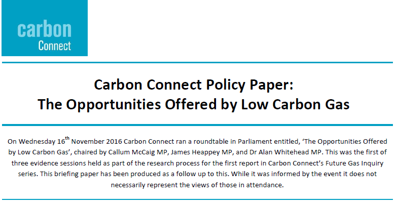 The Opportunities Offered by Low Carbon Gas