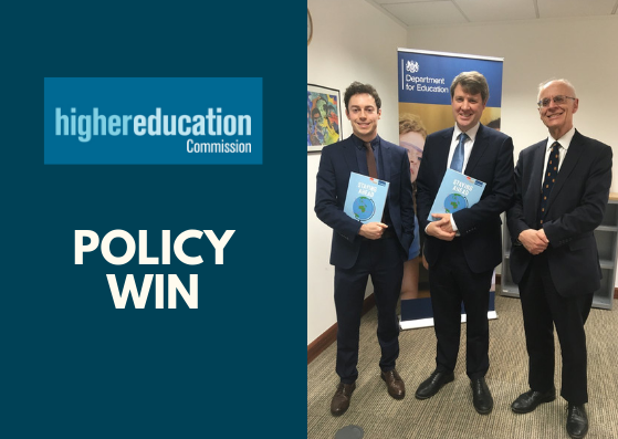 Policy Win: The HE Commission meet with Minister Chris Skidmore
