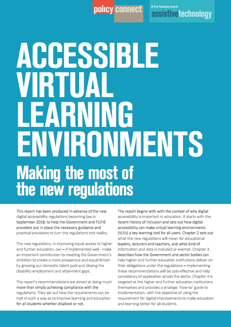 APPG Assistive Technology - Virtual learning environments report
