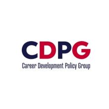 Career Development Policy Group logo in blue and pink