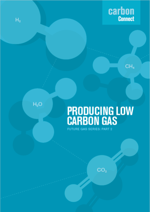 Title page of the report 'producing low carbon gases'